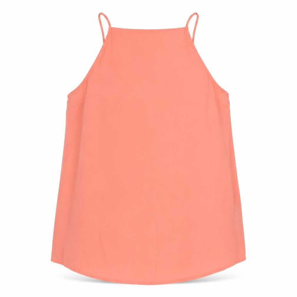 New Look Womens Pink Polyester Basic Tank Size 10 Square Neck