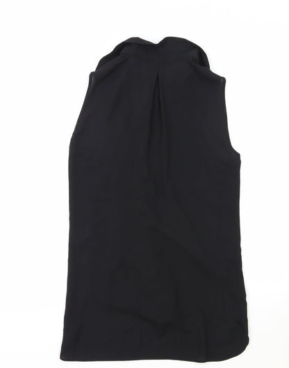 Dorothy Perkins Womens Black Viscose Basic Tank Size 12 Collared
