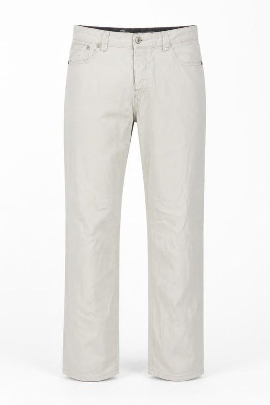 Easy Mens Beige Cotton Straight Jeans Size 32 in L28 in Regular Button