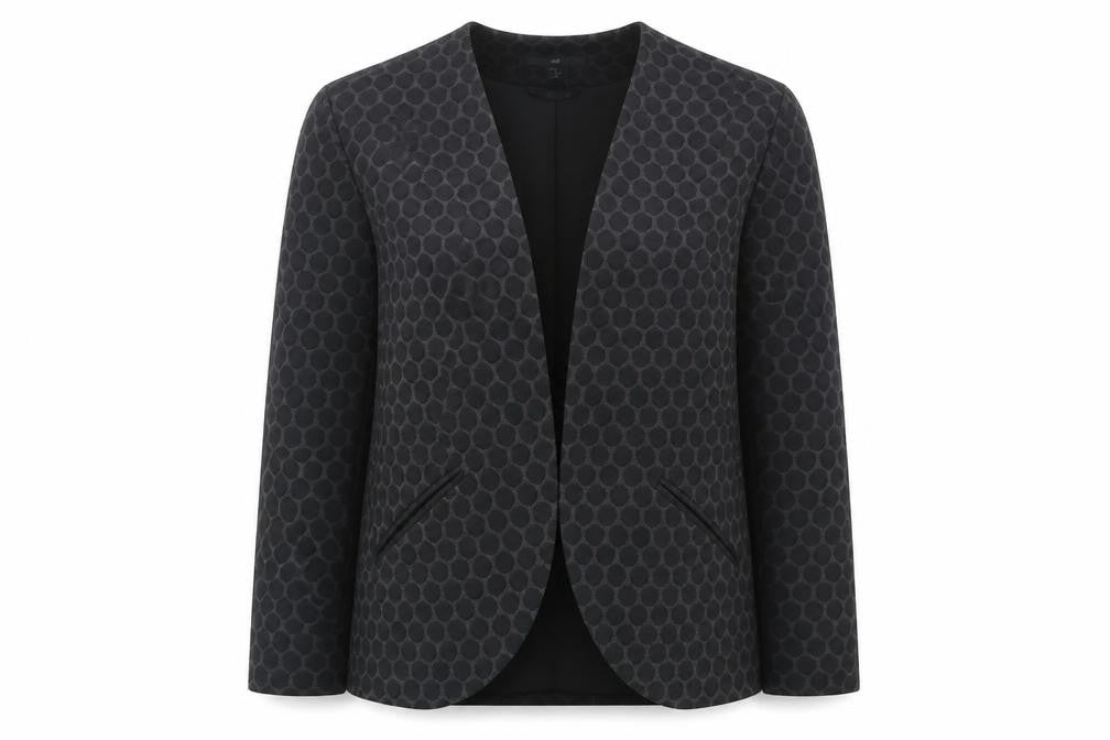 H&M Womens Black Geometric Jacket Blazer Size S