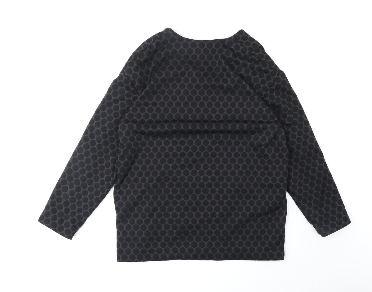 H&M Womens Black Geometric Jacket Blazer Size S