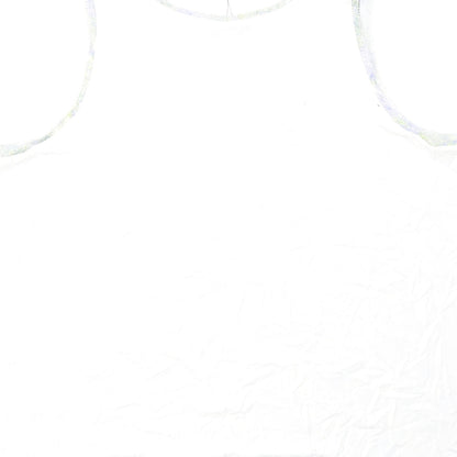 Marks & Spencer Womens Green Viscose Basic Tank Size 14 Scoop Neck