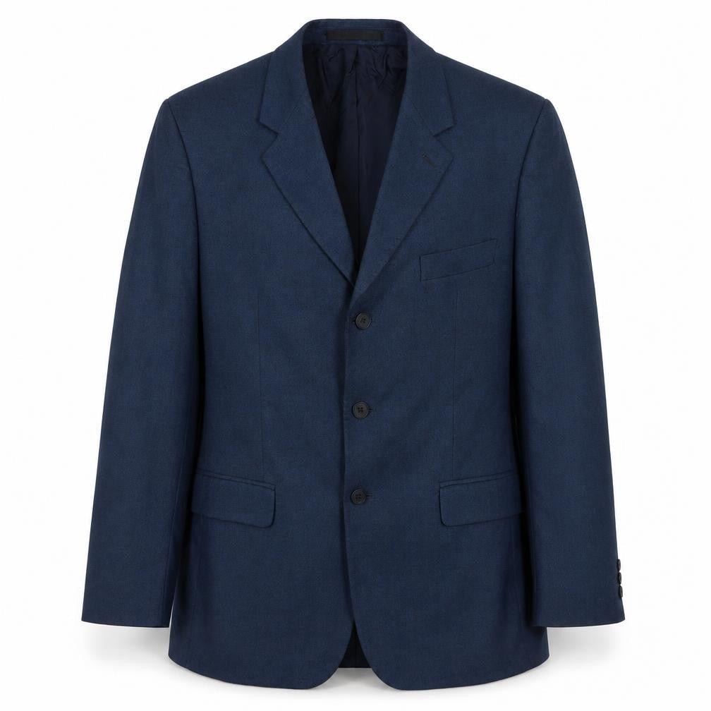 Preworn Mens Blue Polyester Jacket Blazer Size 42 Regular