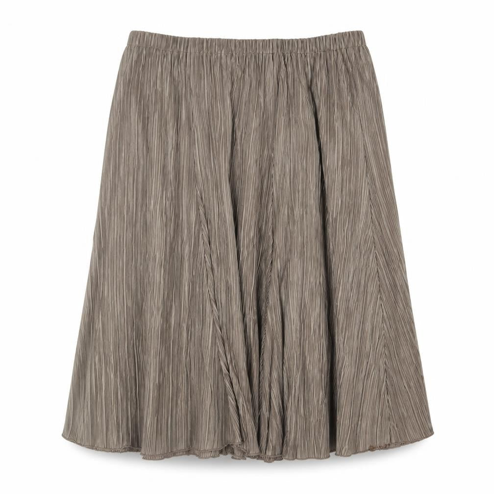 Preworn Womens Brown Polyester Swing Skirt Size 34 in