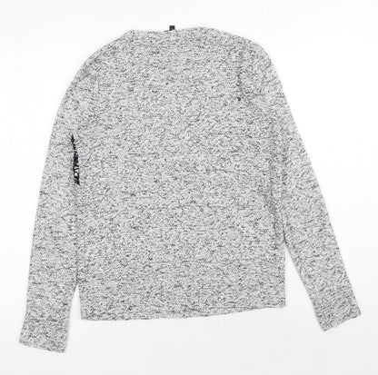 Next Womens Grey Round Neck Polyester Pullover Jumper Size 6