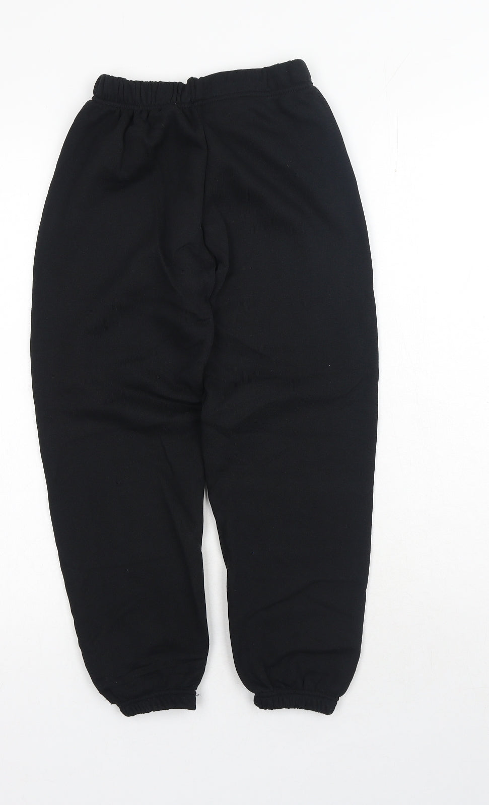 Preworn Boys Black Cotton Sweatpants Trousers Size 9-10 Years Regular Drawstring
