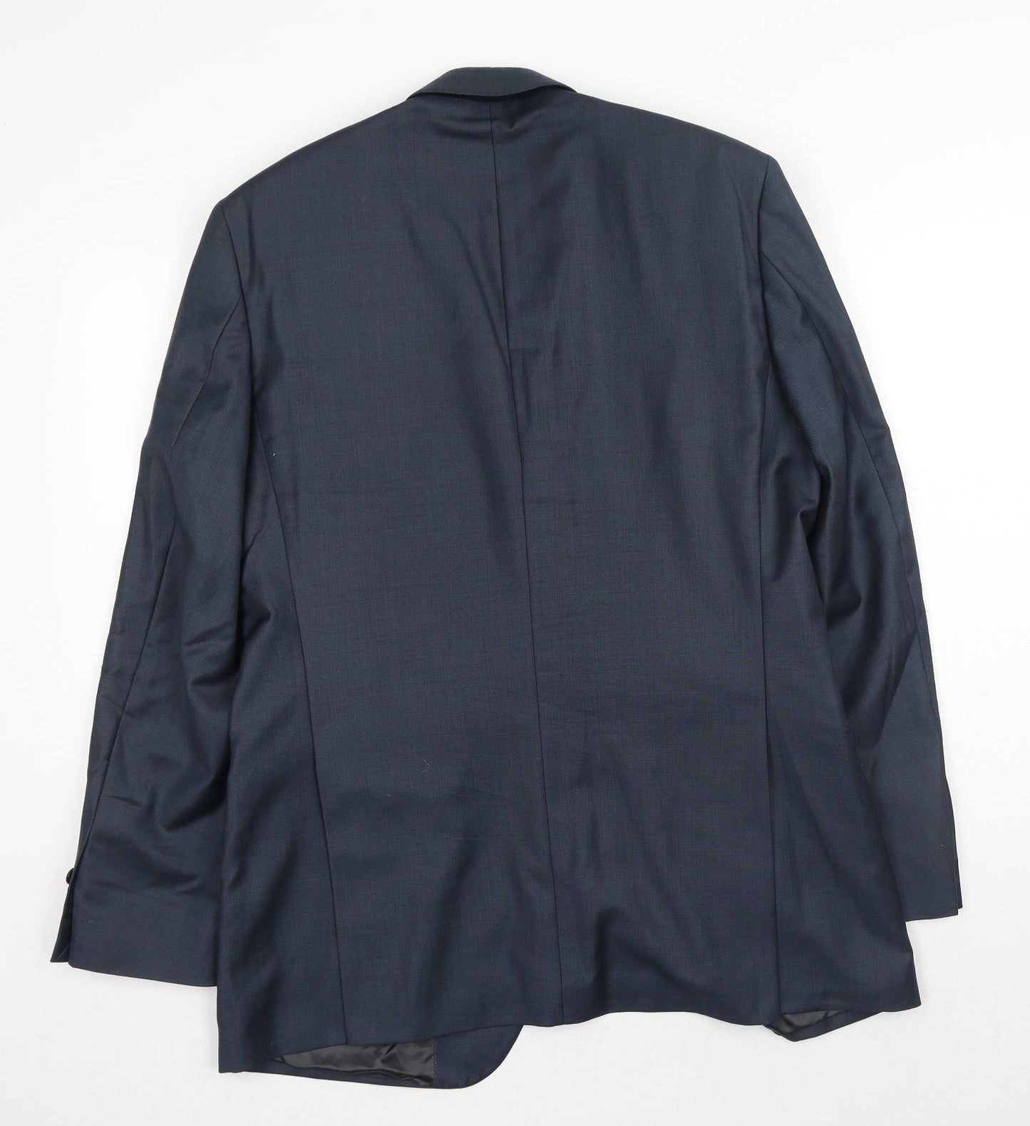 Simon Carter Mens Blue Wool Jacket Blazer Size 40 Regular