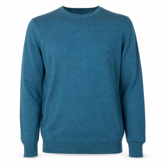 Cedarwood State Mens Blue Round Neck Acrylic Pullover Jumper Size M Long Sleeve