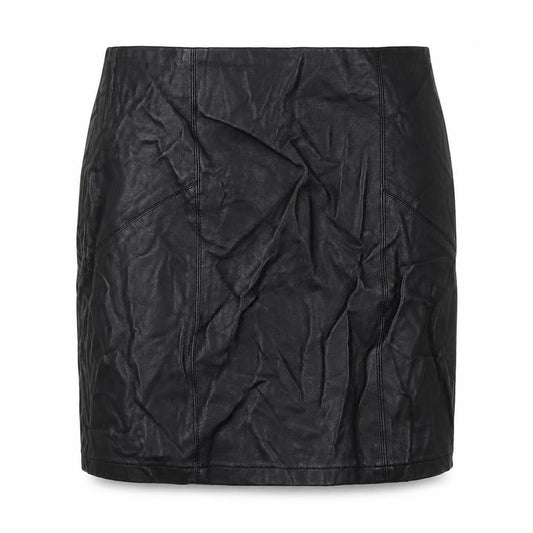 ASOS Womens Black Polyurethane Bandage Skirt Size 8 Zip