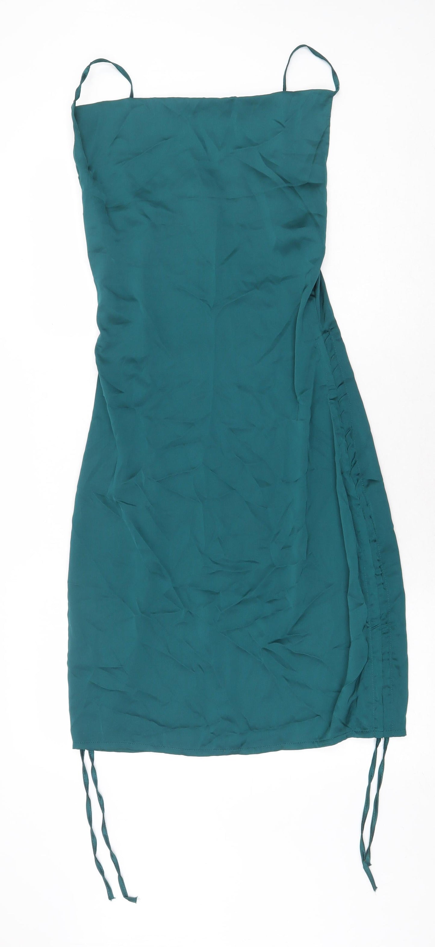 Rebellious Womens Green Polyester Bodycon Size 12 Square Neck Pullover