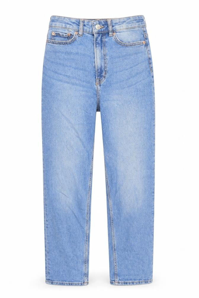 Divided Womens Blue Cotton Straight Jeans Size 6 Regular Zip