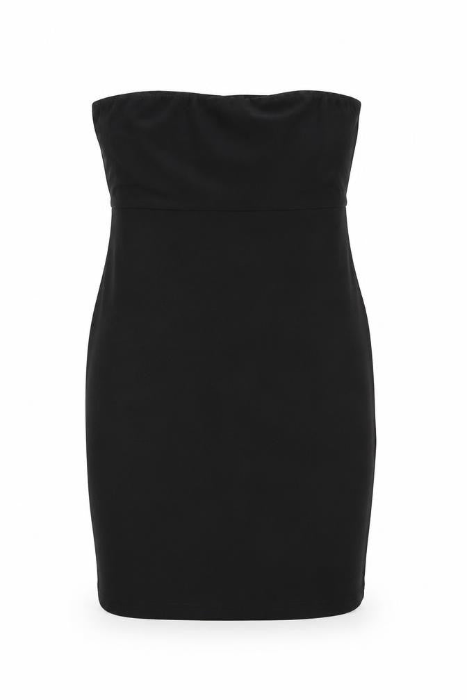 PRETTYLITTLETHING Womens Black Polyester Mini Size 10 Off the Shoulder Pullover