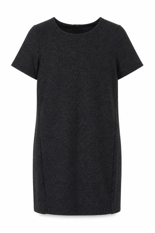 Warehouse Womens Black Polyester Shift Size 10 Boat Neck Pullover