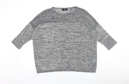 Wallis Womens Grey Round Neck Polyester Pullover Jumper Size M