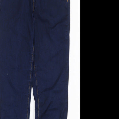 Denim & Co. Womens Blue Cotton Skinny Jeans Size 6 Regular Button