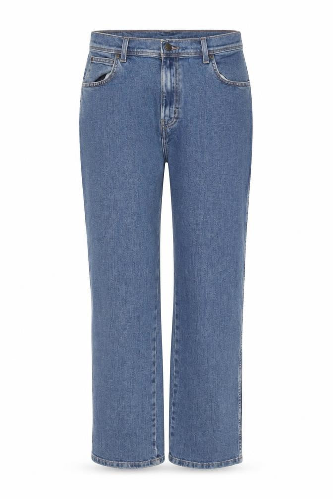 Denim & Co. Womens Blue Cotton Straight Jeans Size 32 in Regular Zip