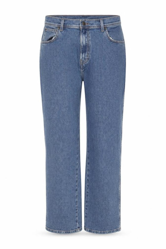 Denim & Co. Womens Blue Cotton Straight Jeans Size 32 in Regular Zip