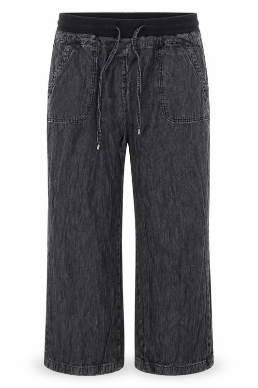 Cindy Slough Mens Grey Cotton Straight Jeans Size 36 in Regular Drawstring