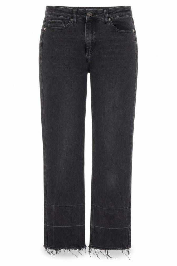 NEXT Womens Grey Cotton Straight Jeans Size 6 Regular Zip