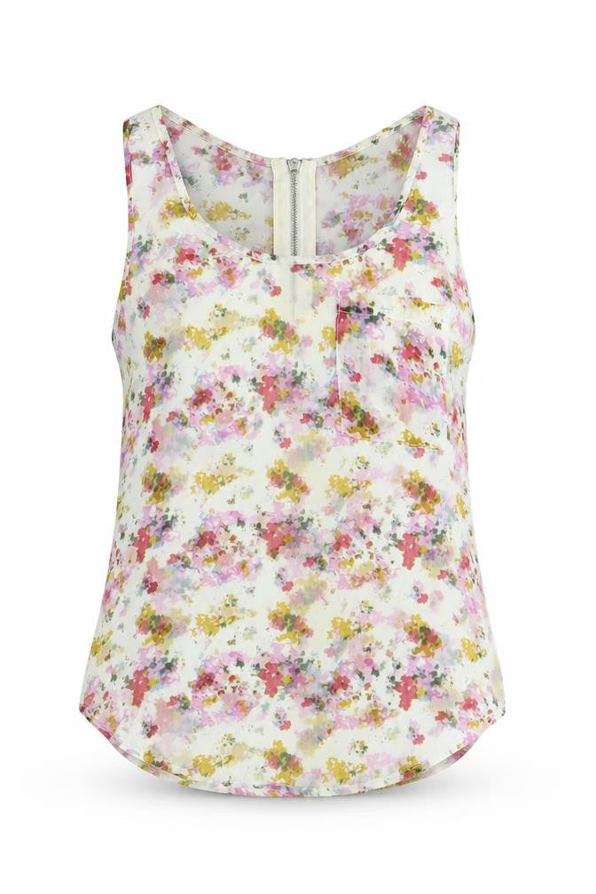 Glamourous Womens Multicoloured Floral Polyester Basic Blouse Size 8 Round Neck