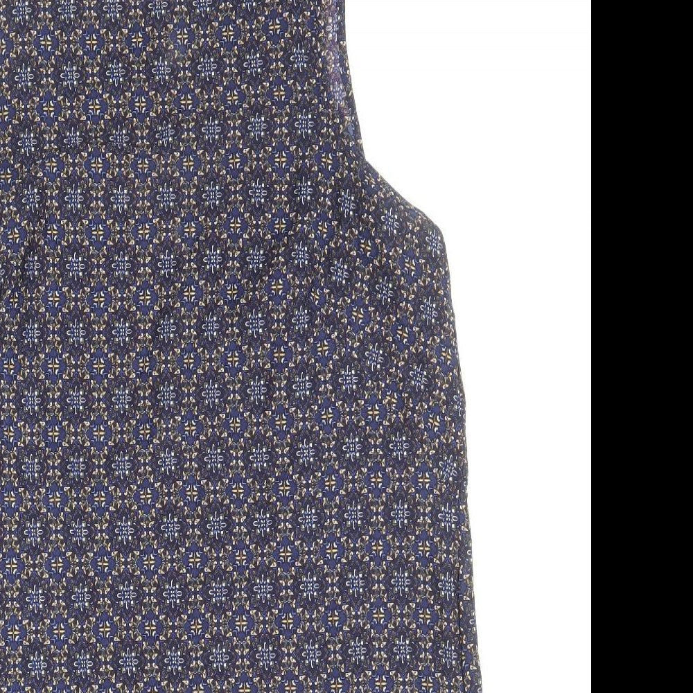 New Look Womens Multicoloured Geometric Polyester A-Line Size 14 Round Neck