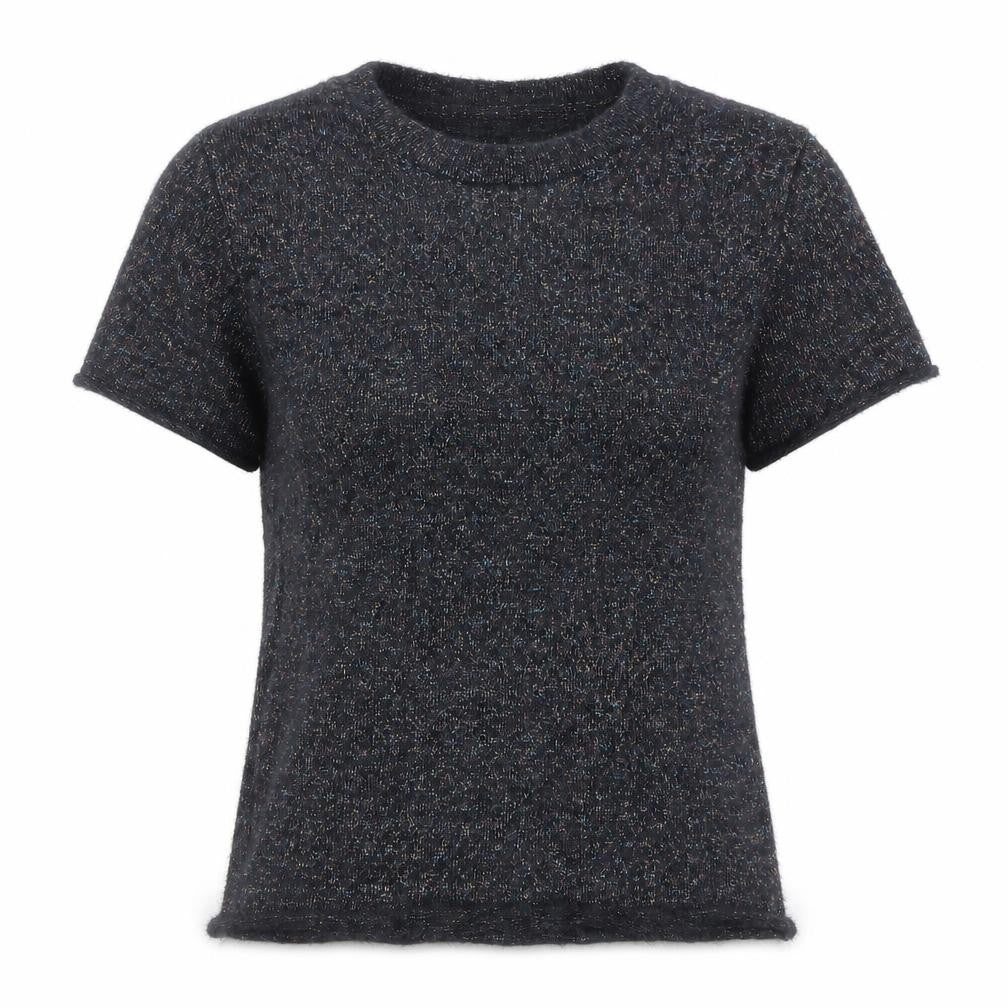 Zara Womens Black Round Neck Nylon Pullover Jumper Size M