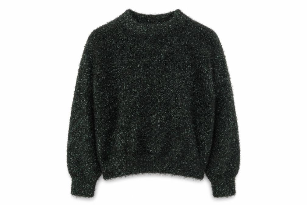 H&M Womens Black Round Neck Polyester Pullover Jumper Size S