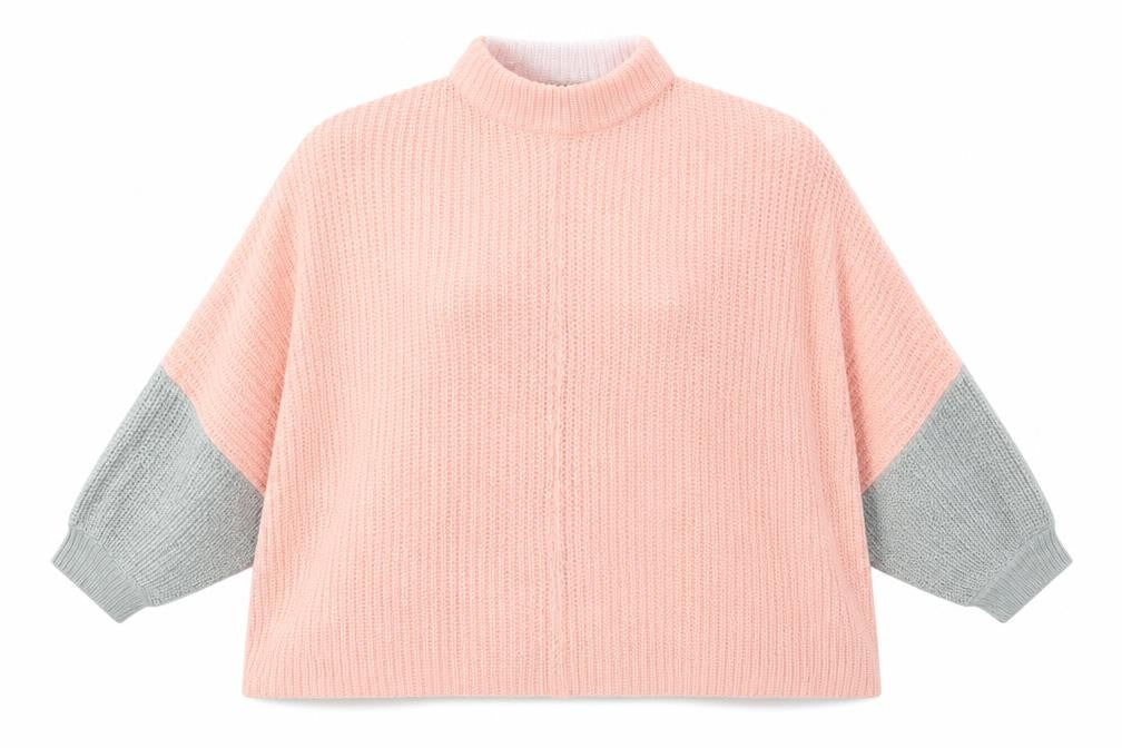 Threadbare Womens Pink Mock Neck Acrylic Pullover Jumper Size 10