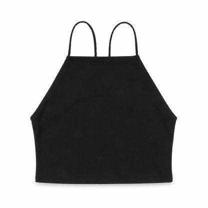 Divided by H&M Womens Black Polyester Cropped Tank Size M Halter