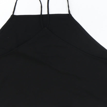 Divided by H&M Womens Black Polyester Cropped Tank Size M Halter