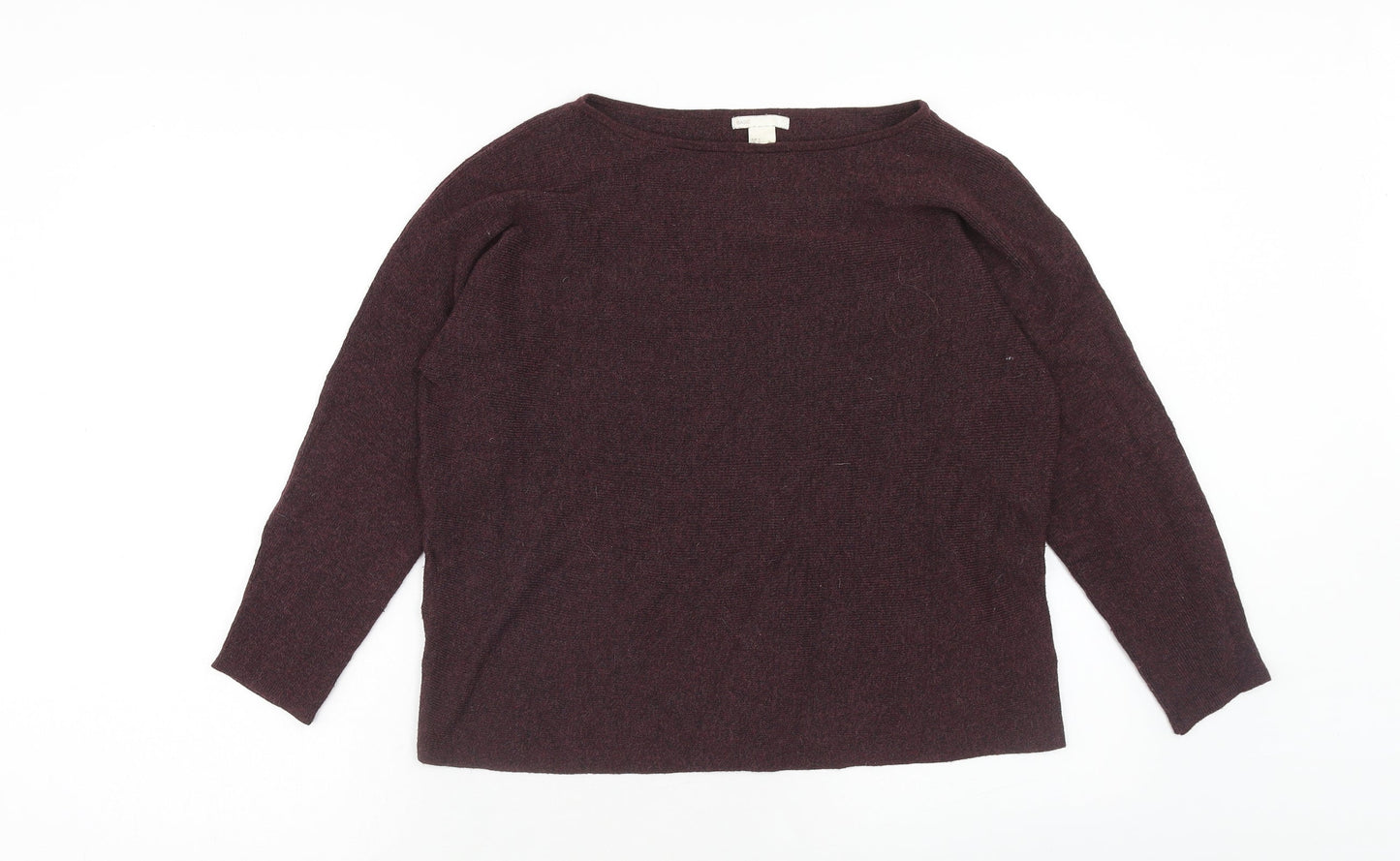 H&M Womens Purple Round Neck Polyester Pullover Jumper Size S
