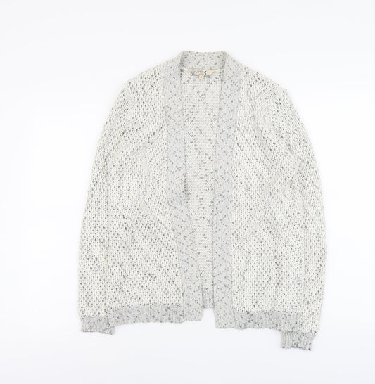 M&Co Womens Grey V-Neck Acrylic Cardigan Jumper Size 12