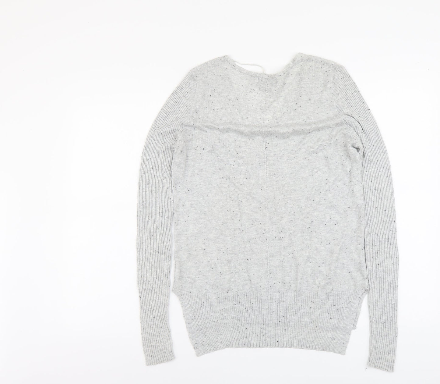 Atmosphere Womens Grey V-Neck Acrylic Pullover Jumper Size 8