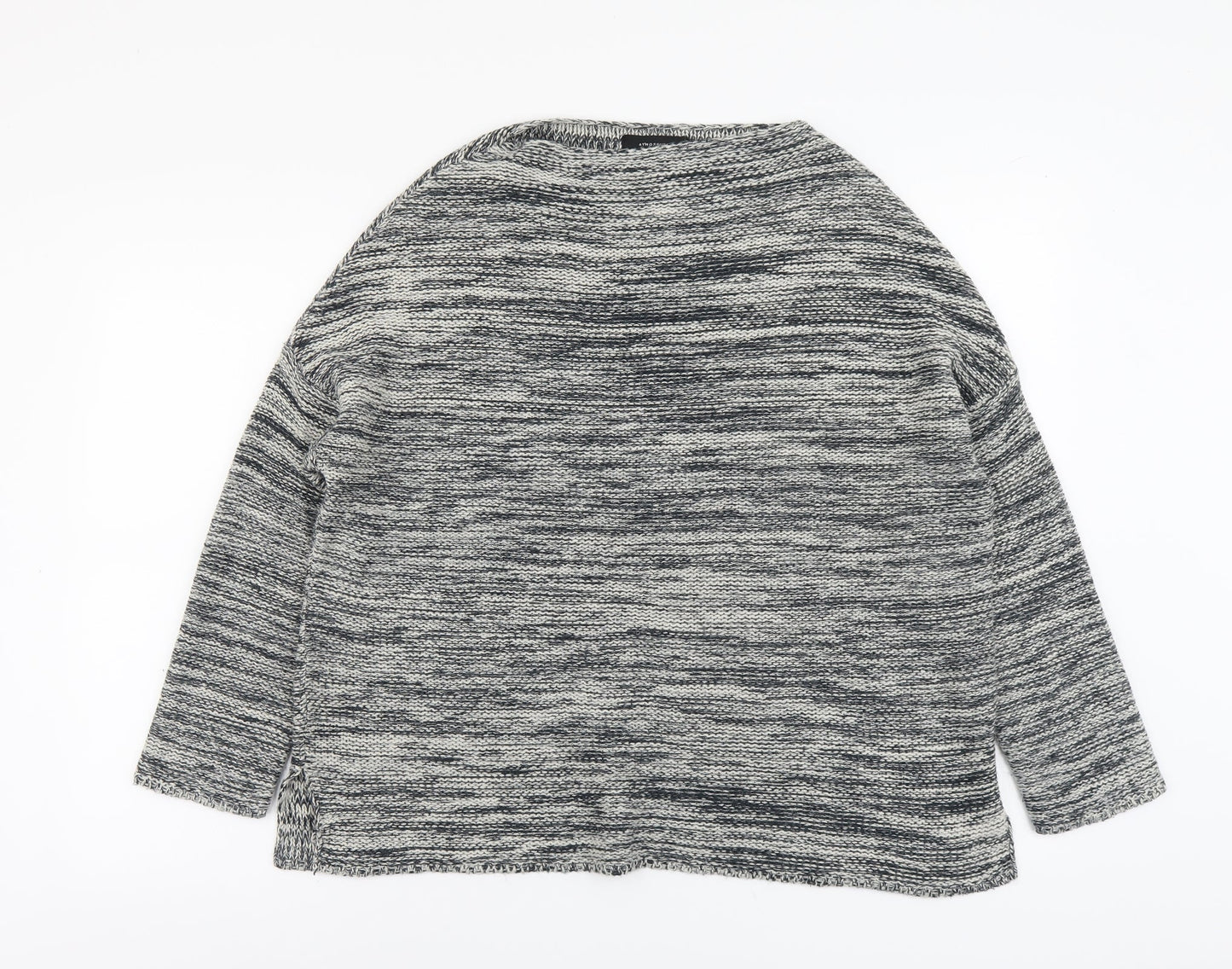 Atmosphere Womens Grey Round Neck Acrylic Pullover Jumper Size 12
