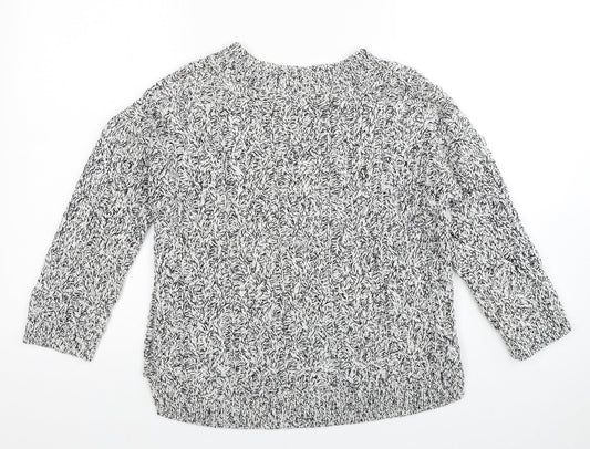 H&M Womens Grey Round Neck Cotton Pullover Jumper Size XS