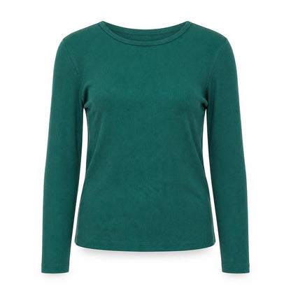 Stradivarius Womens Green Polyester Basic Blouse Size S Boat Neck - Ribbed