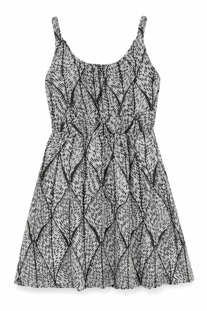 Lavand Womens Grey Geometric 100% Cotton A-Line Size L Scoop Neck Pullover