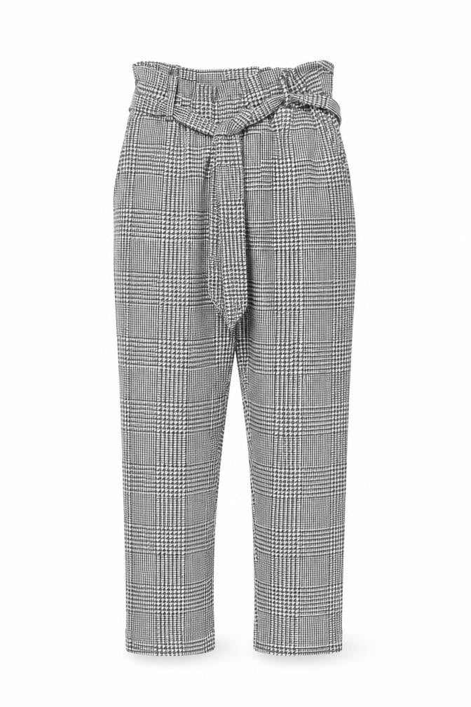 Spotted Womens Multicoloured Plaid Polyester Capri Trousers Size S Regular Tie