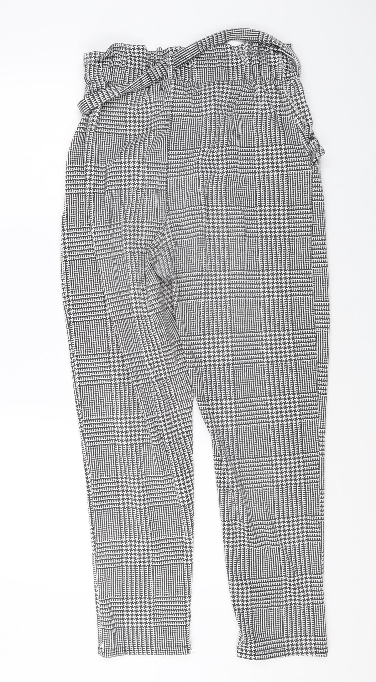 Spotted Womens Multicoloured Plaid Polyester Capri Trousers Size S Regular Tie