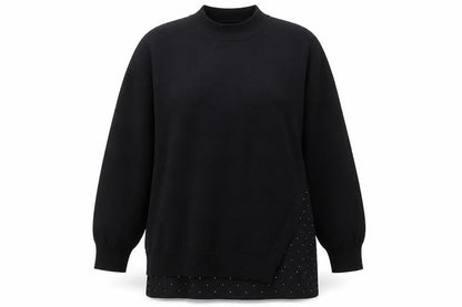 Next Womens Black Round Neck Viscose Pullover Jumper Size M