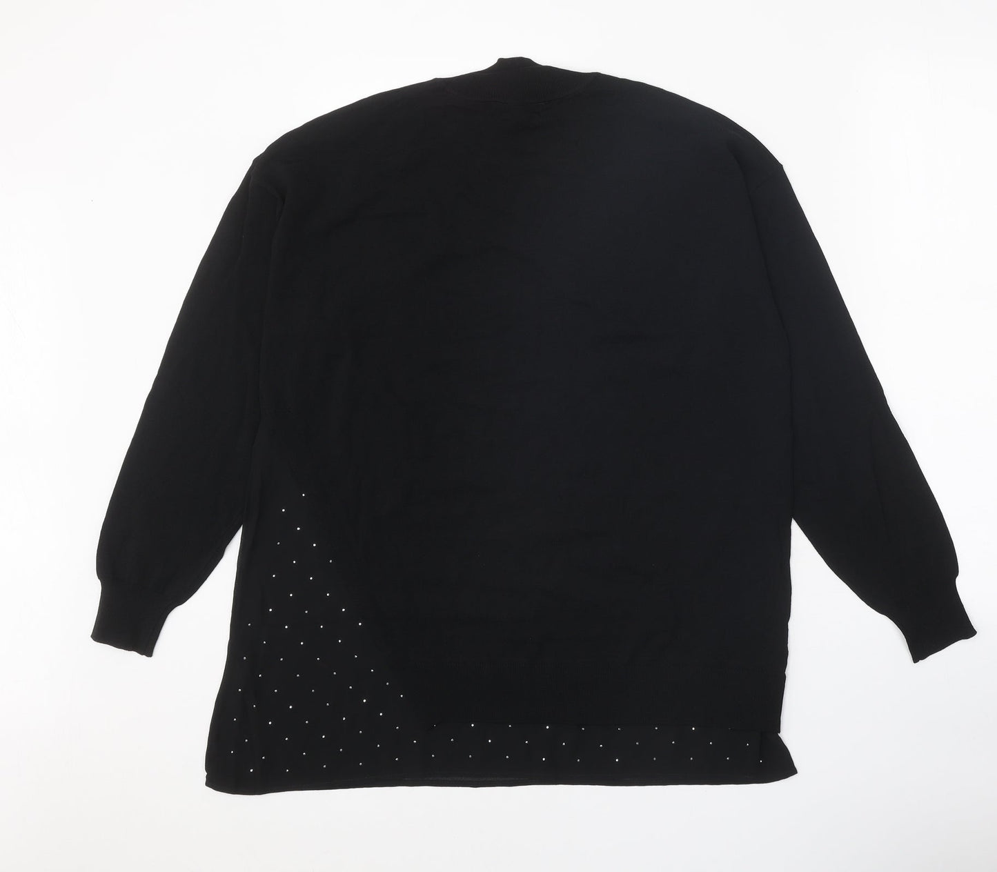 NEXT Womens Black Round Neck Viscose Pullover Jumper Size M