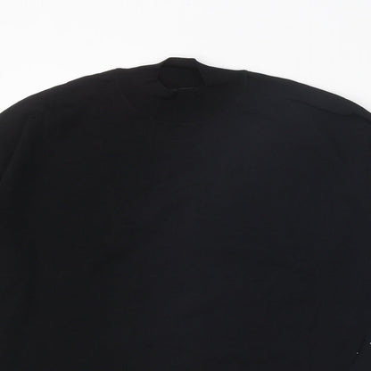 Next Womens Black Round Neck Viscose Pullover Jumper Size M