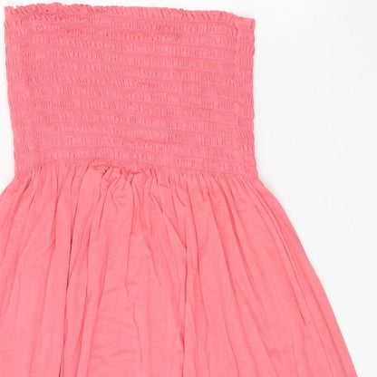 Womens Pink Viscose A-Line One Size Off the Shoulder Pullover