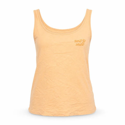 Pep&Co Womens Orange Cotton Basic Tank Size M Scoop Neck
