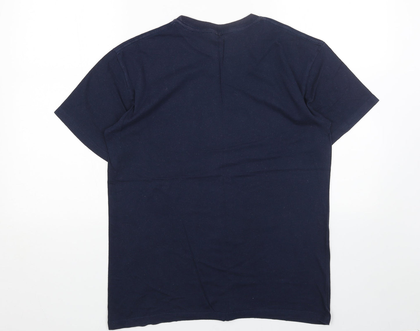 Gildan Womens Blue Cotton Basic T-Shirt Size M Scoop Neck - Lanterns on the Lake
