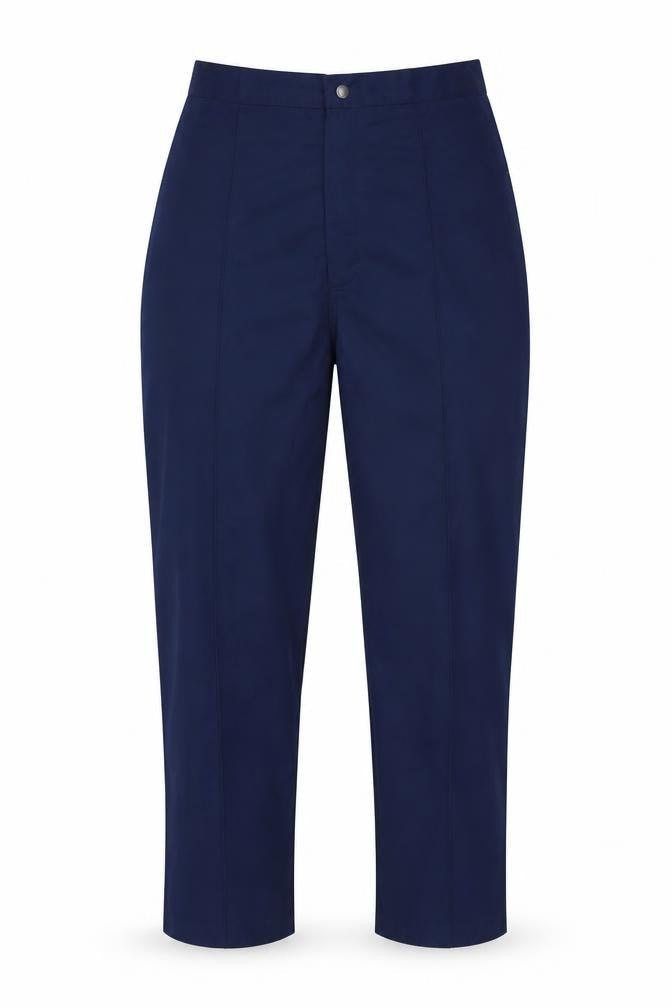 Preworn Womens Blue Polyester Carrot Trousers Size 18 L26 in Regular Zip