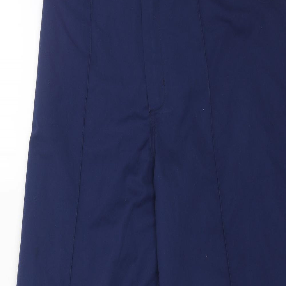 Preworn Womens Blue Polyester Carrot Trousers Size 18 L26 in Regular Zip