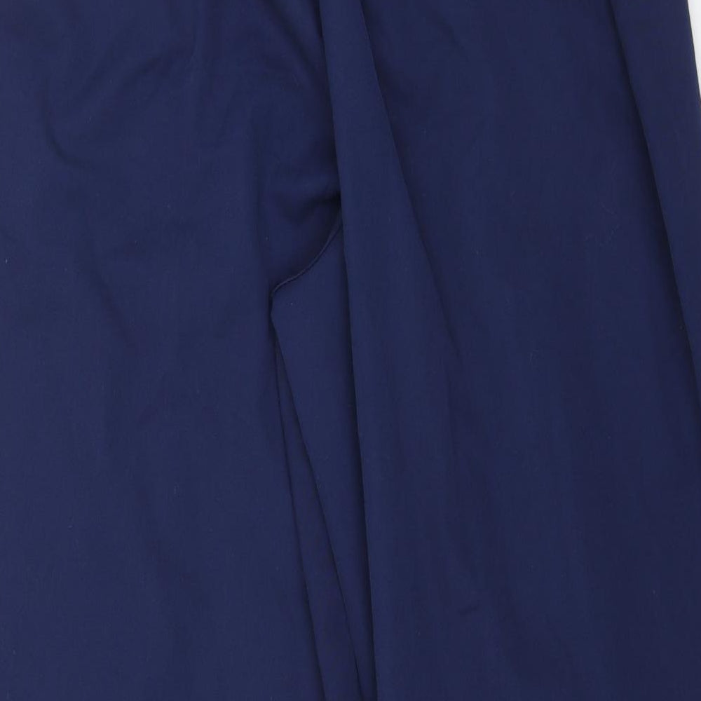 Preworn Womens Blue Polyester Carrot Trousers Size 18 L26 in Regular Zip