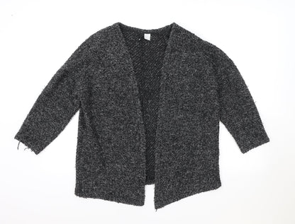 H&M Womens Grey V-Neck Polyester Cardigan Jumper Size M