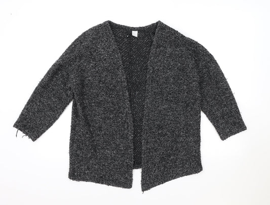 H&M Womens Grey V-Neck Polyester Cardigan Jumper Size M